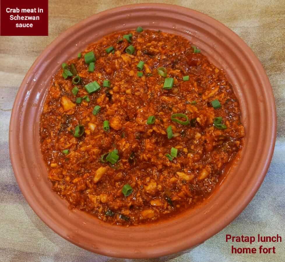 Crab Meat in Schezwan Sauce